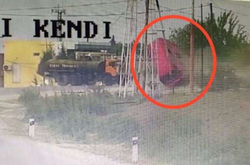 Azərbaycanda baş verən dəhşətli qəzanın anbaan görüntüsü - VİDEO