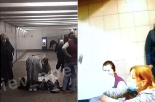 Kiyevdə qadın metroda uşaq dünyaya gətirdi - VİDEO