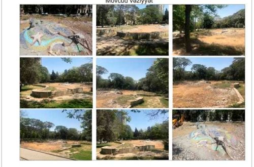 Nəsimi rayonu Vaqif prospekti boyunca yerləşən parklarda  və yaşıllıq zolaqlarında abadlıq işlərinə başlanılıb