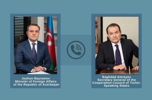 Ceyhun Bayramov Türkdilli Dövlətlərin Əməkdaşlıq Şurasının Baş katibi ilə telefonla danışıb