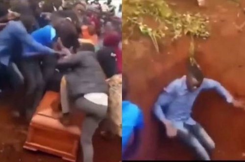 Dəfndə dava edən qohumlar meyitdən əvvəl qəbrə girdilər - VİDEO