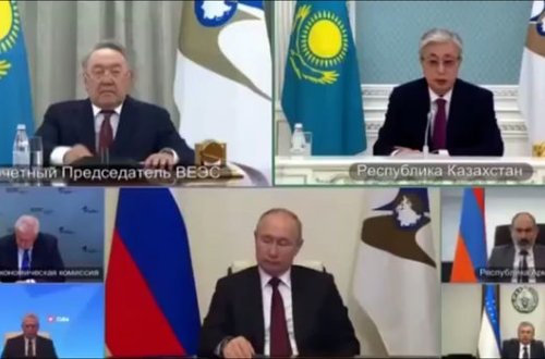 Paşinyan liderlərin qarşısında özünü gülünc vəziyyətə saldı: Tokayev əvvəl güldü, sonra əvəzini çıxdı - VİDEO