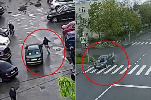 Qəzəbli qadın ərini kilometrlərlə avtomobilinin kapotunda “gəzdirdi” - VİDEO