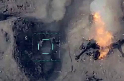 Опубликованы кадры уничтожения вражеских артиллерийских установок во время Отечественной войны - ВИДЕО