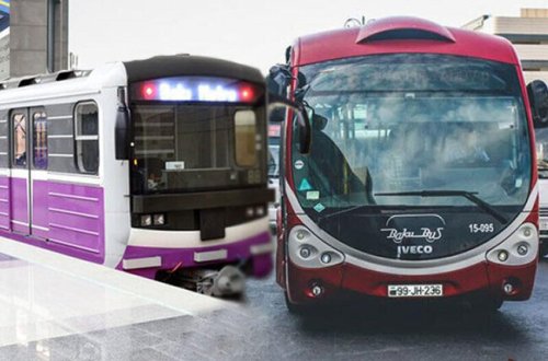 Bu tarixlərdə şənbə və bazar günləri ictimai nəqliyyat və metro işləyəcək