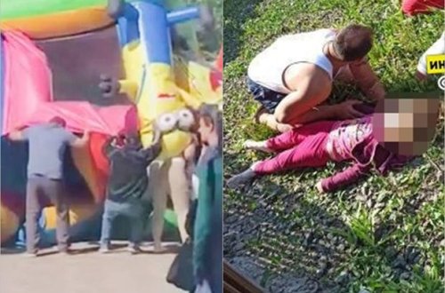 Rusiyada faciə: Havaya qalxan batutdan iki azyaşlı yerə çırpıldı - FOTO/VİDEO