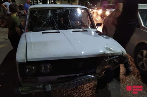 Azərbaycanda dəhşət: İçində adam olan maşın yandı - Hadisə yerindən 