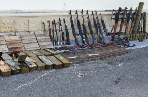 Füzulidə xeyli sayda silah-sursat aşkar edilib - FOTO/VİDEO