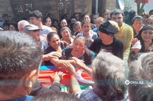 Göygöldə şəhidlə vida mərasimi keçirilir - FOTO