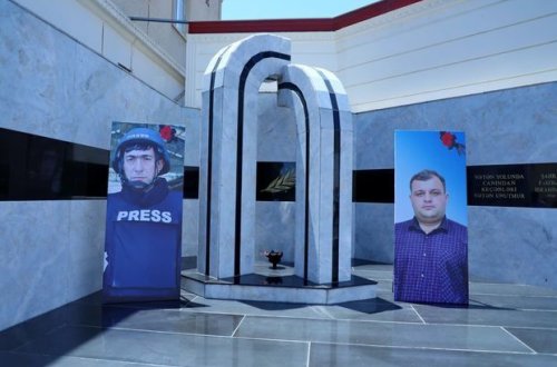 Увековечена память журналистов, ставших шехидами в результате подрыва на мине в Кельбаджаре - ФОТО