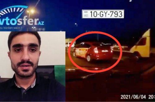 Aeroport yolunda şou göstərən sürücü ÜZR İSTƏDİ - VİDEO