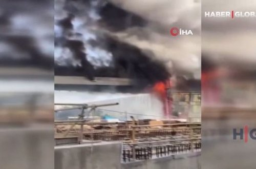 Daş kömürü ilə işləyən elektrik stansiyasında güclü yanğın - VİDEO