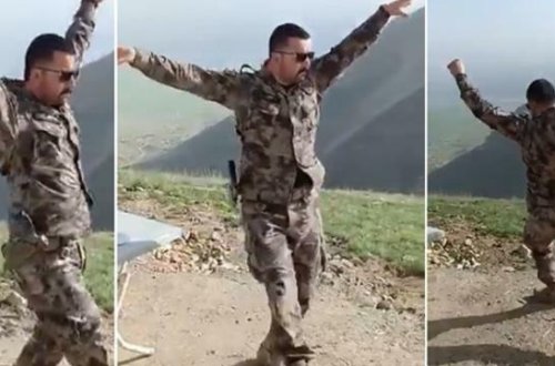 Şəhid zabitin ürək dağlayan kadrları hər kəsi kövrəltdi - VİDEO