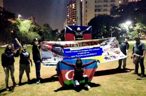 Braziliyada Ermənistana qarşı etiraz aksiyası keçirilib - FOTO