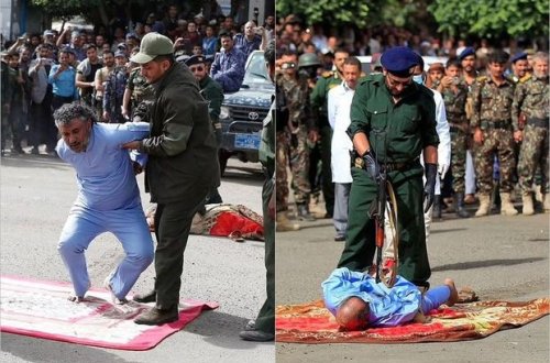 Uşaq qatilləri insanların gözü qarşısında güllələndi – FOTO