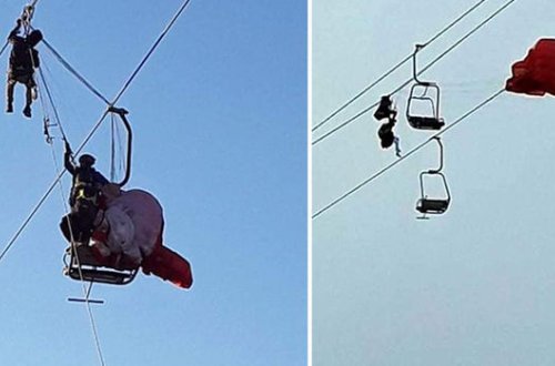 Təhlükəli anlar: Saatlarla kanatdan asılı vəziyyətdə qaldılar – VİDEO