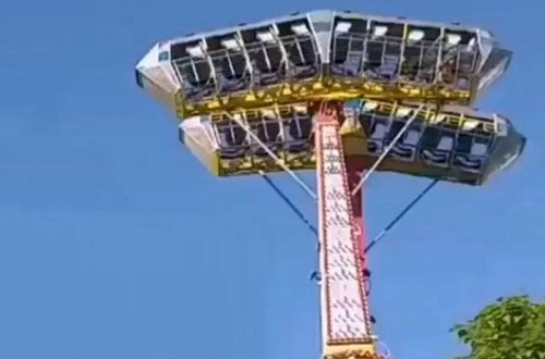 Attraksionda dəhşət yaşandı - VİDEO