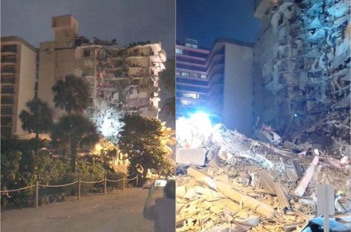 Floridada çoxmərtəbəli bina uçdu - FOTO/VİDEO