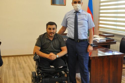 Mingəçevir Dövlət Universitetinin qazi məzunu Abdulla Abdullayevlə görüş keçirilib