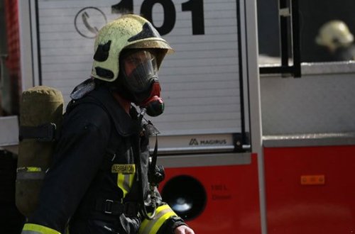 Masazırda açıq ərazidə kol-kos və təkər tullantıları yanır