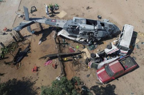 Göyərtəsində altı nəfərin olduğu hərbi helikopter qəzaya uğrayıb