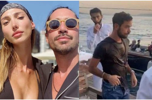 Ayrıldığı modelin yeni sevgilisini stulla birgə dənizə atdı - VİDEO
