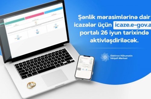 Bu gündən toylara dair icazələr üçün portal aktivləşdirilir
