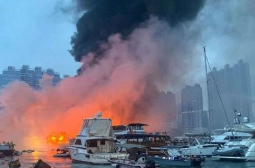 Honkonq limanında 10 yaxta batdı – VİDEO