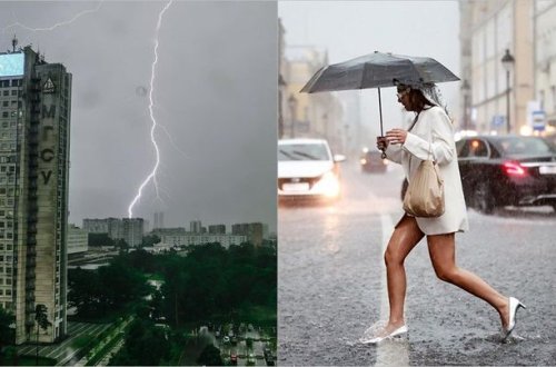 Moskvada güclü leysan: Küçələri və metro stansiyalarını su basdı - VİDEO