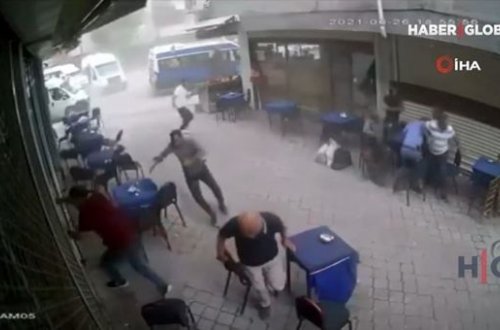 Güclü külək istirahət edən insanların həyatına təhlükə yaratdı - ANBAAN VİDEO