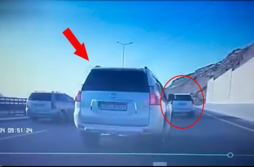 Bakıda sürücülərdən yol üstündə daha bir İNSİDENT - Yolunu kəsdilər - VİDEO