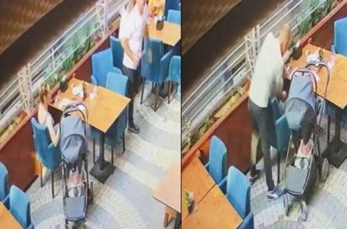 Kafedə hər kəsə dəhşət yaşatdı - Arvadını bıçaqladı, ona mane olanlara da hücum etdi - Anbaan VİDEO