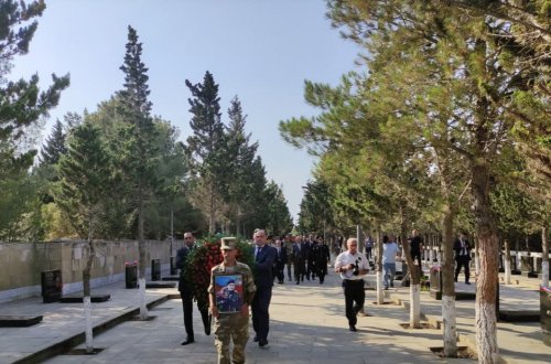 Laçında yol qəzasında həlak olan hərbçilər Sumqayıtda dəfn olunub - FOTO