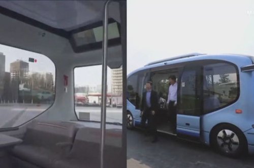 Çin sürücüsüz avtobus və taksilərin istifadəsinə başladı - VİDEO