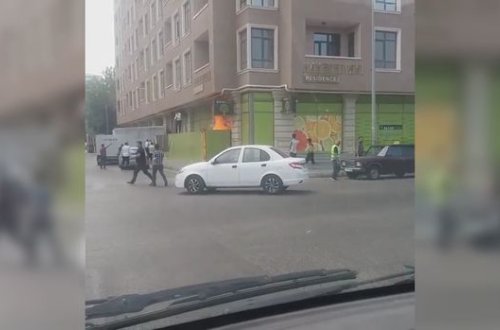 Bakının məşhur supermarketində yanğın - VİDEO