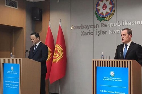 Azərbaycan və Qırğızıstanın XİN rəhbərləri mətbuat konfransı keçirir - CANLI