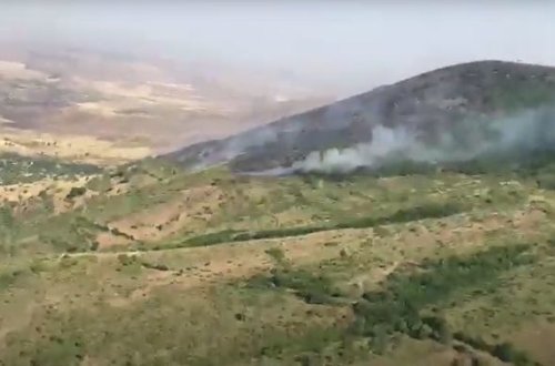 В направлении Гадрута горит лесополоса - ВИДЕО