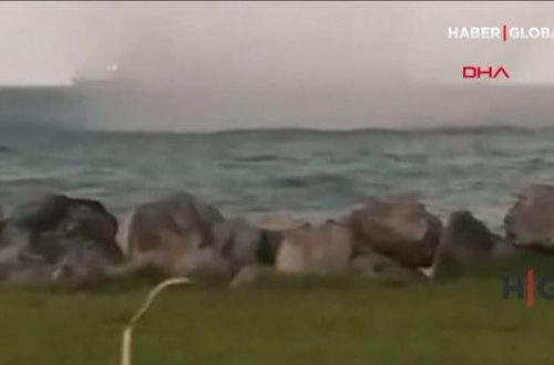 Türkiyənin İskəndərun körfəzində nəhəng fırtına - VİDEO