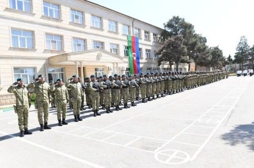 Vətən müharibəsi şəhidlərinin xatirəsinə həsr olunmuş abidə lövhəsinin açılışı olub - FOTO