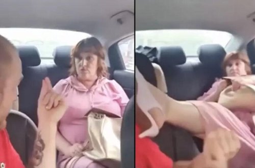 Sərxoş qadının taksidə hərəkəti sosial medianı bir-birinə vurdu - VİDEO