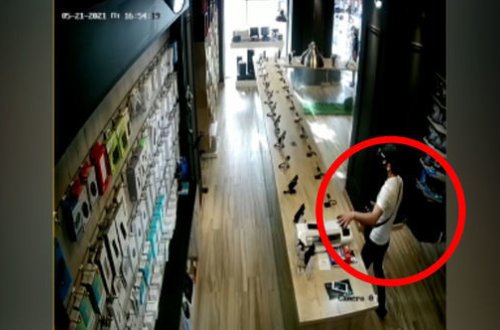 Telefon mağazalarına qənim kəsilən keçmiş məhkum saxlanılıb - FOTO/VİDEO