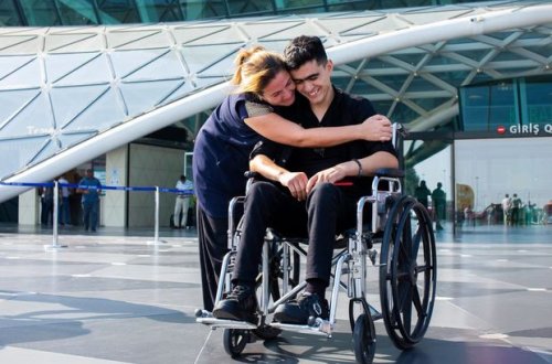 Türkiyəyə müalicəyə göndərilən qazilərimiz vətənə geri döndü - FOTO