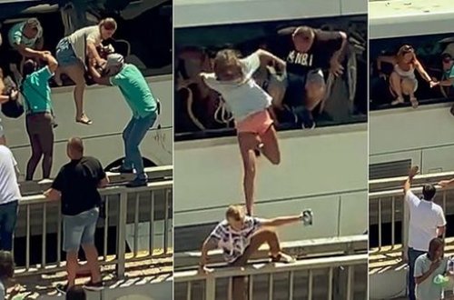 Avtobusda qorxu dolu anlar: Sərnişinlər pəncərəni qırıb tullandılar - VİDEO