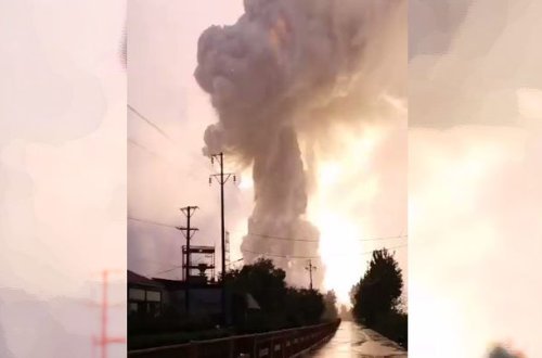 Çində güclü partlayış baş verib - VİDEO