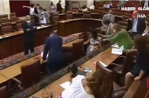 İspaniyada parlamentə girən sıçan aranı qarışdırdı – VİDEO