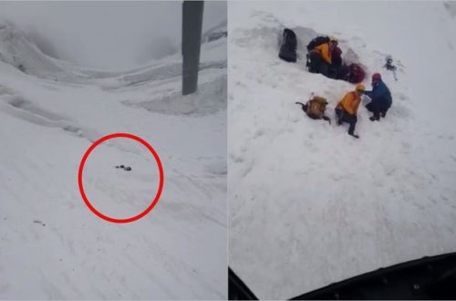 Rusiyada dağlarda bədbəxt hadisə nəticəsində yaralanan turistlərin xilas anı - FOTO/VİDEO