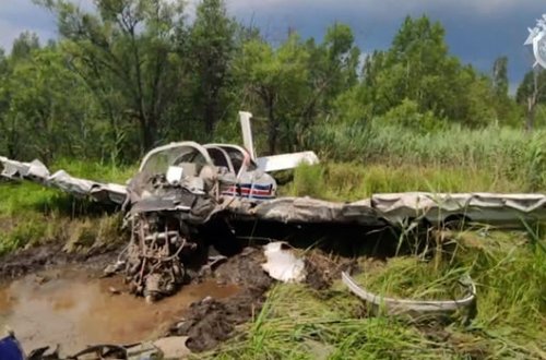 Rusiyada kiçikmühərrikli təyyarə qəzaya uğradı - VİDEO