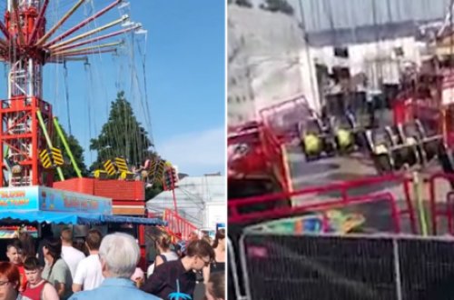 Əyləncə parkında QORXUNC ANLAR: Attraksion insanların üzərinə düşdü, yaralılar var - FOTO-VİDEO