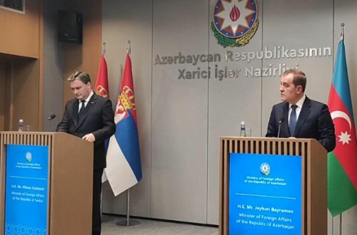 Ceyhun Bayramovla Nikola Selakoviçin mətbuat konfransı keçirilir - CANLI - FOTO