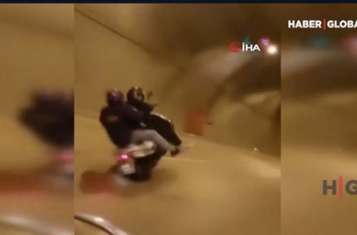 Motosiklet həvəskarlarının şousu qəza ilə bitdi - VİDEO